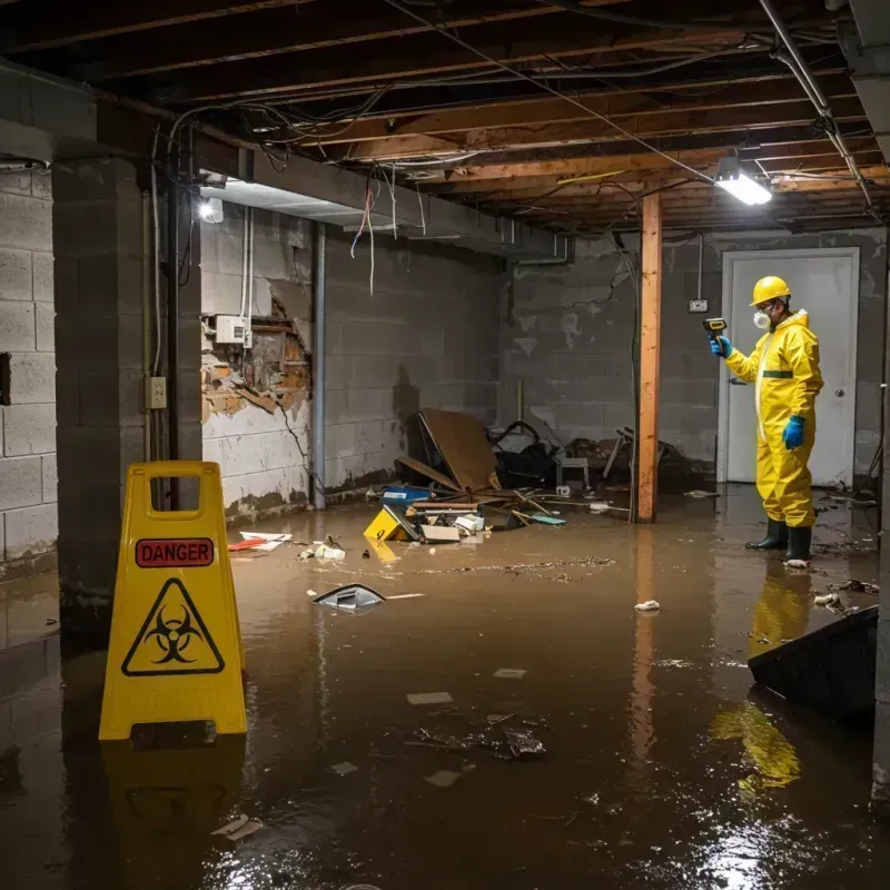 Flooded Basement Electrical Hazard in Ohio County, IN Property